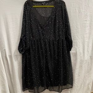 STAR PRINT SHIRT DRESS